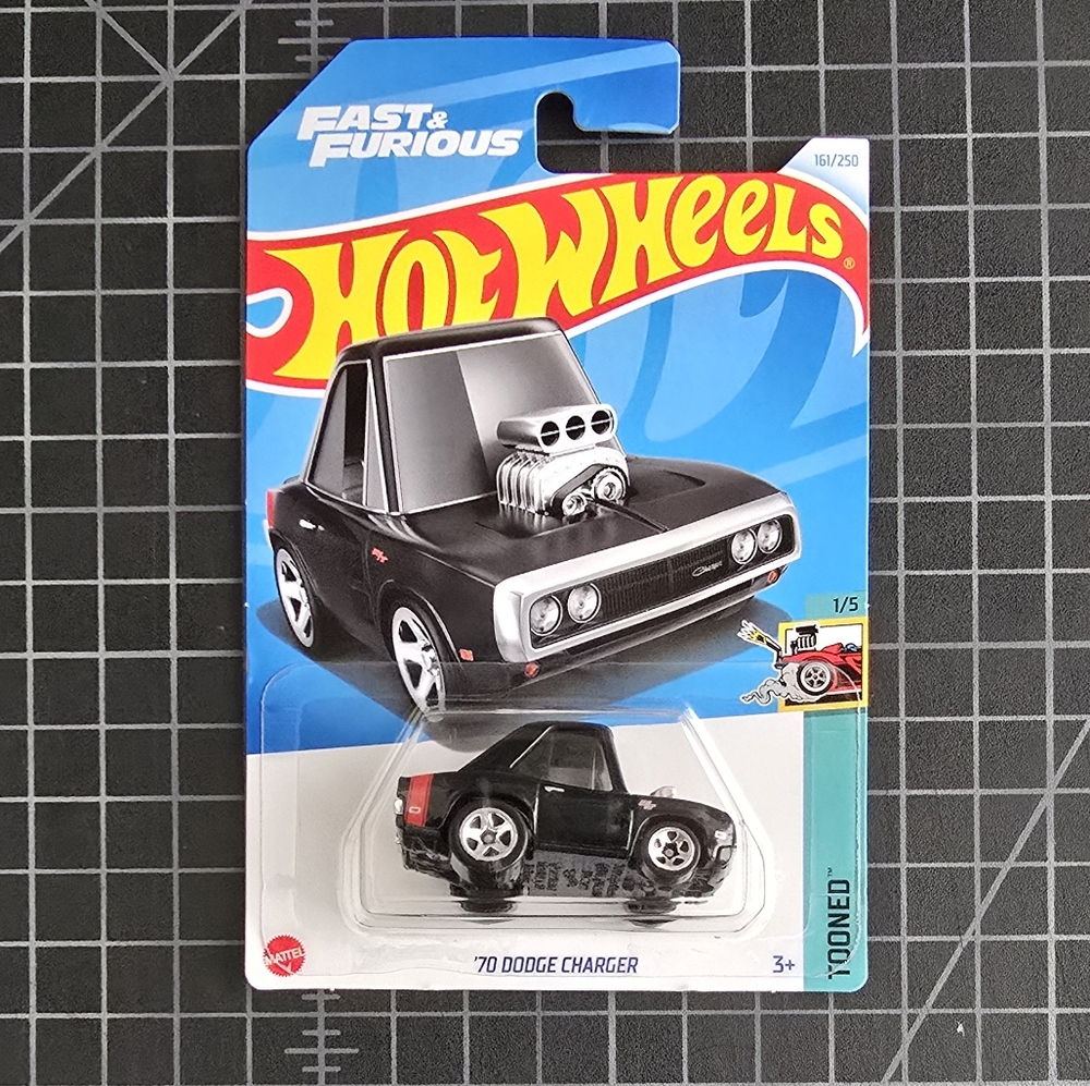 MATTEL HOT WHEELS 2024 70' DODGE CHARGER - BLACK